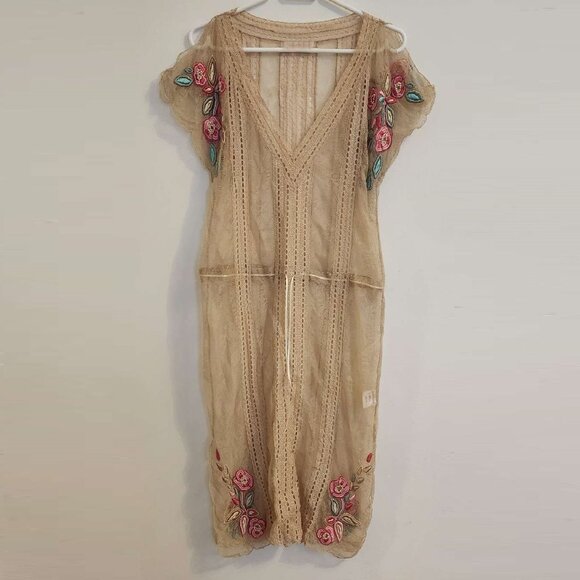 Matthew Williamson Vintage 1920s Flapper Gypsy Lace Embroidered Beaded Dress - Picture 2 of 14